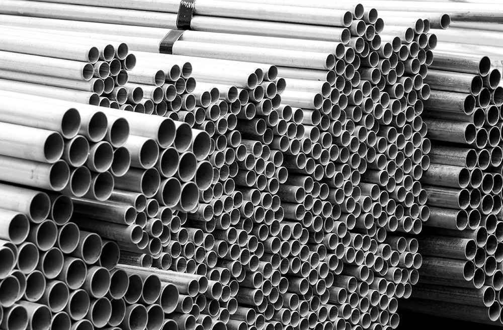 Metal tubing ready to use on a building project