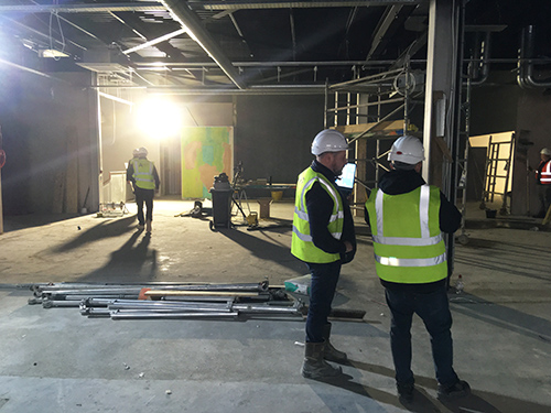 The team onsite carrying out a major refurbishment of a gym