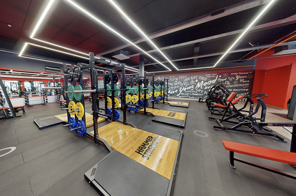 The ground floor of Fareham Snap Fitness, completed