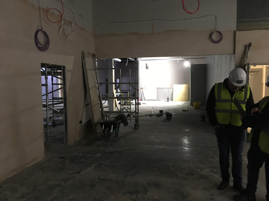 Upstairs, looking towards the back of the building at the start of the project