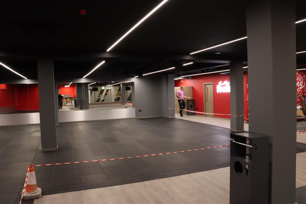 Snap Fitness 24/7 gym interior ready to have the equipment delivered