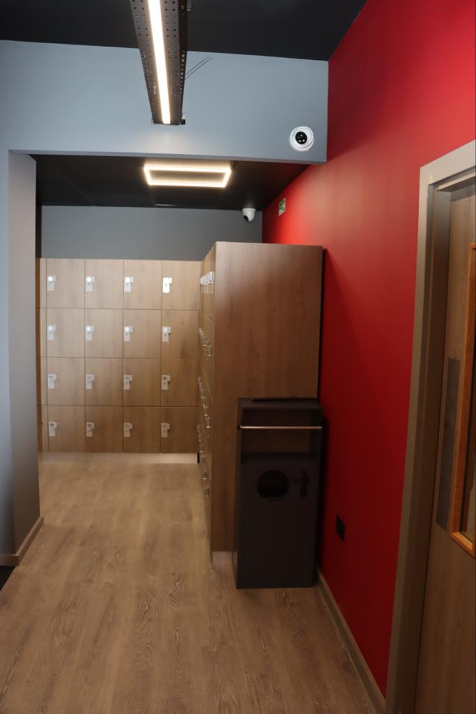 Changing facilities at the Snap fitness 24/7 gym