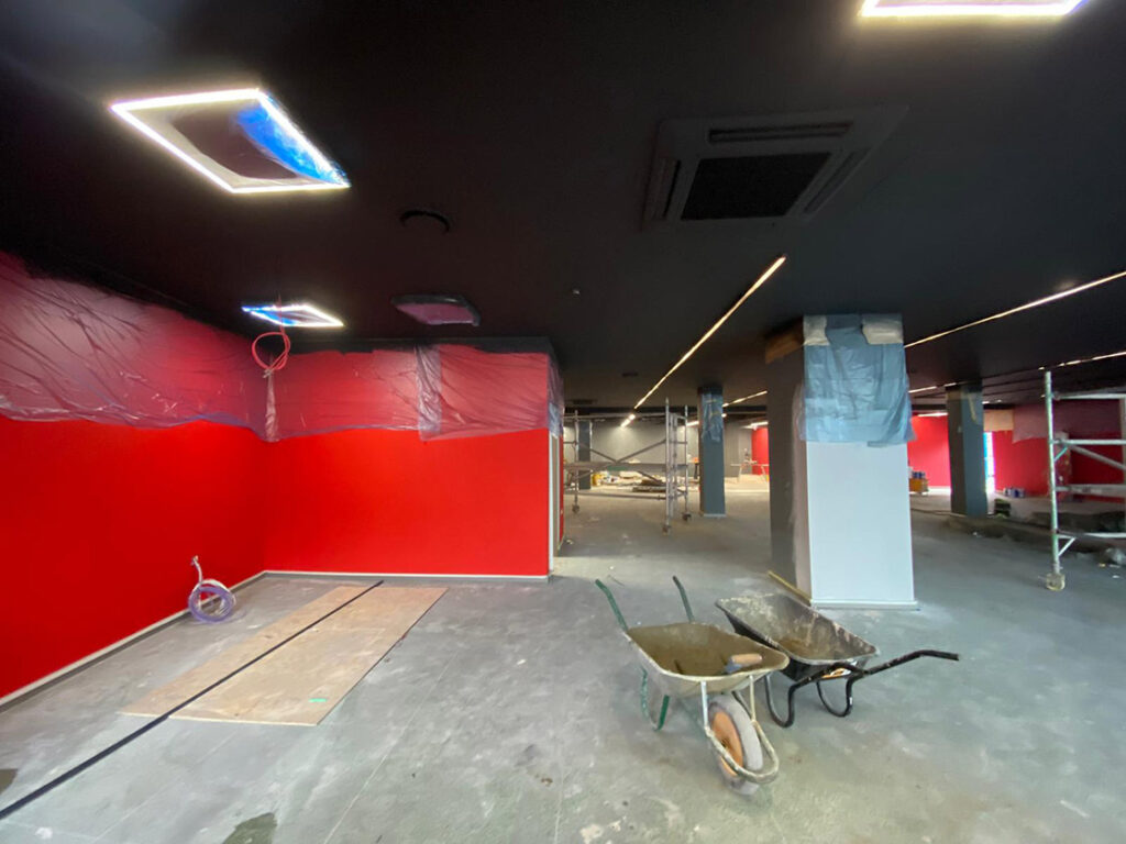 Addlestone Snap Fitness 24/7 interior with work underway2