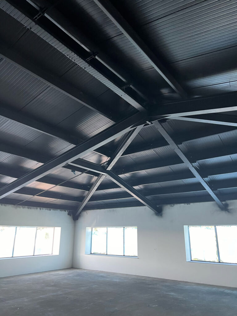 First floor ceilings painted black