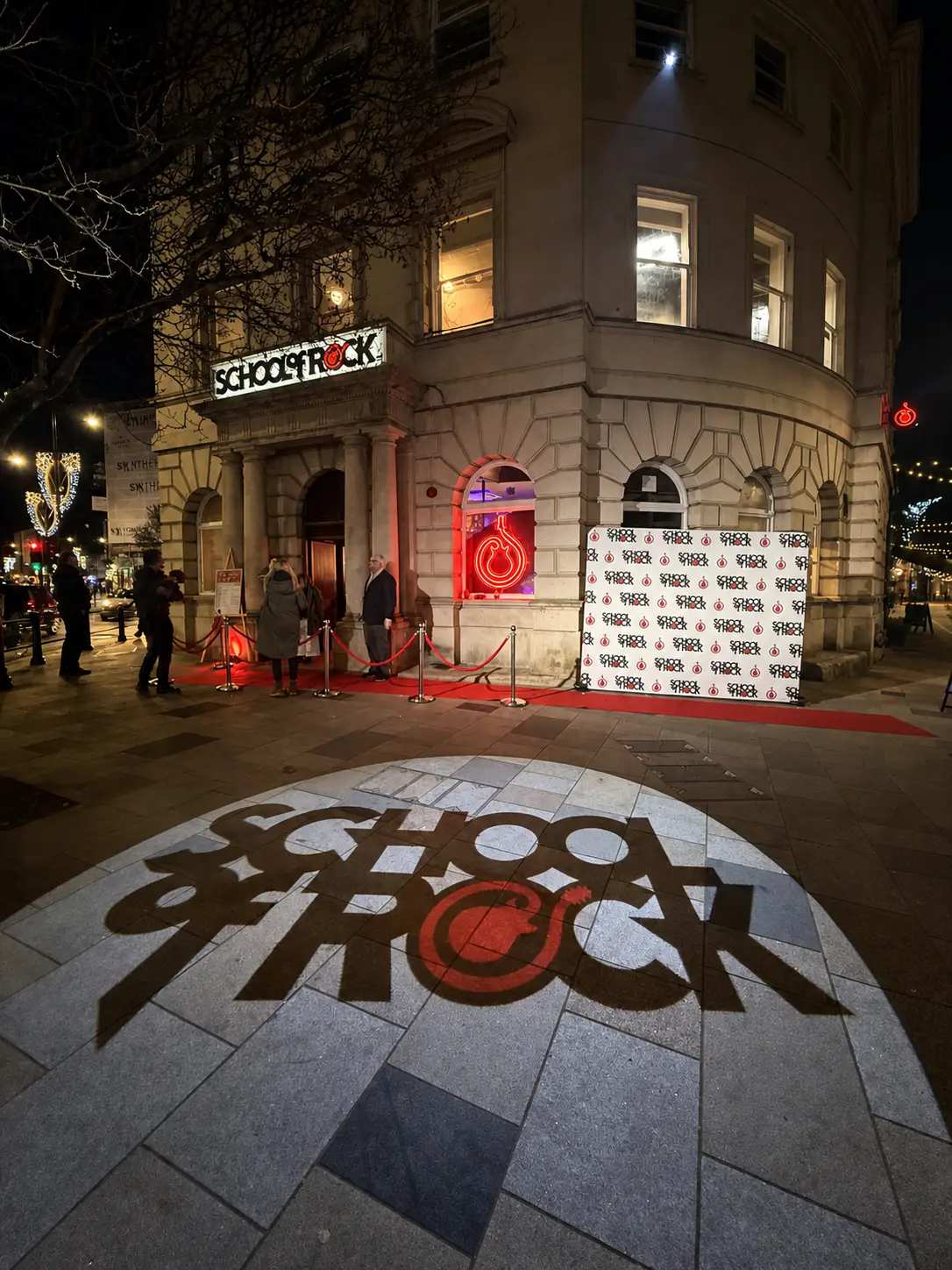 School of Rock Twickenham exterior at night