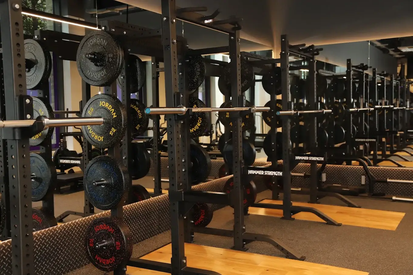 Free weights area at Anytime Fitness Woodberry Down